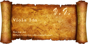 Viola Ida névjegykártya