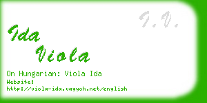 ida viola business card